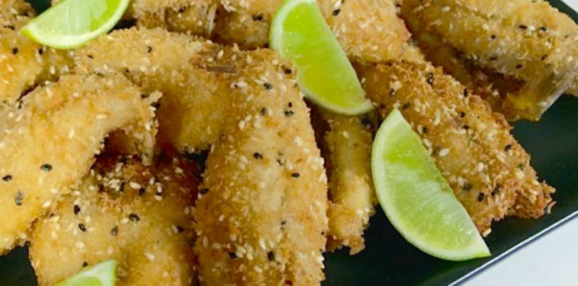 Crunchy wasabi whiting fillets by Sally Jenyns