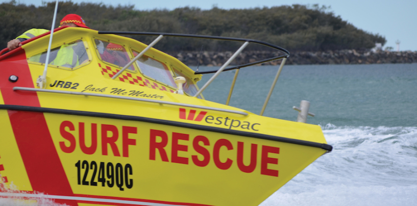 The boats of the surf lifesavers