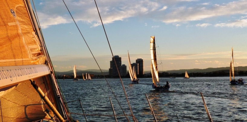 Social Sailing at Twilight