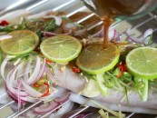 Steamed Whole Squid with Herbs and Ginger Dressing – Phla Meuk Noeng Ma Now